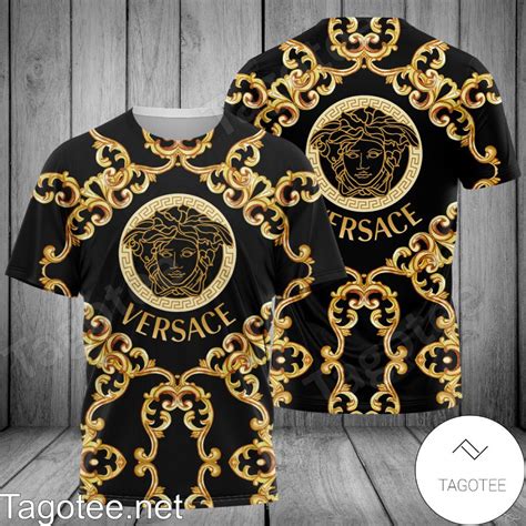 black and gold versace shirt